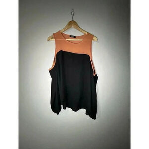 Orange & Black Blouse Large